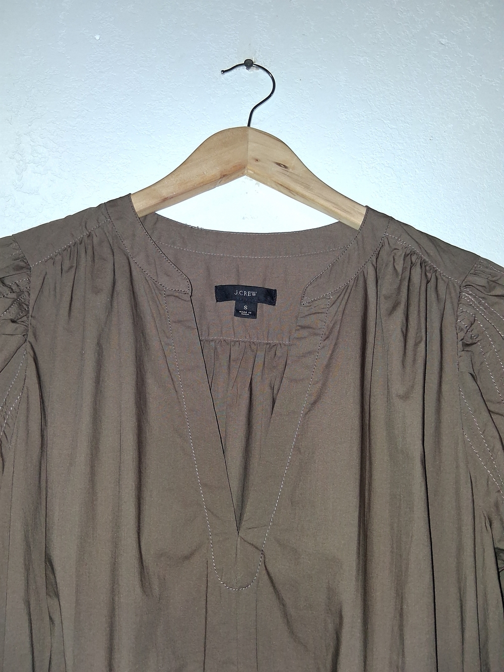 J.CREW Tie Waist Vneck Cotton Dress - Picture 7 of 9